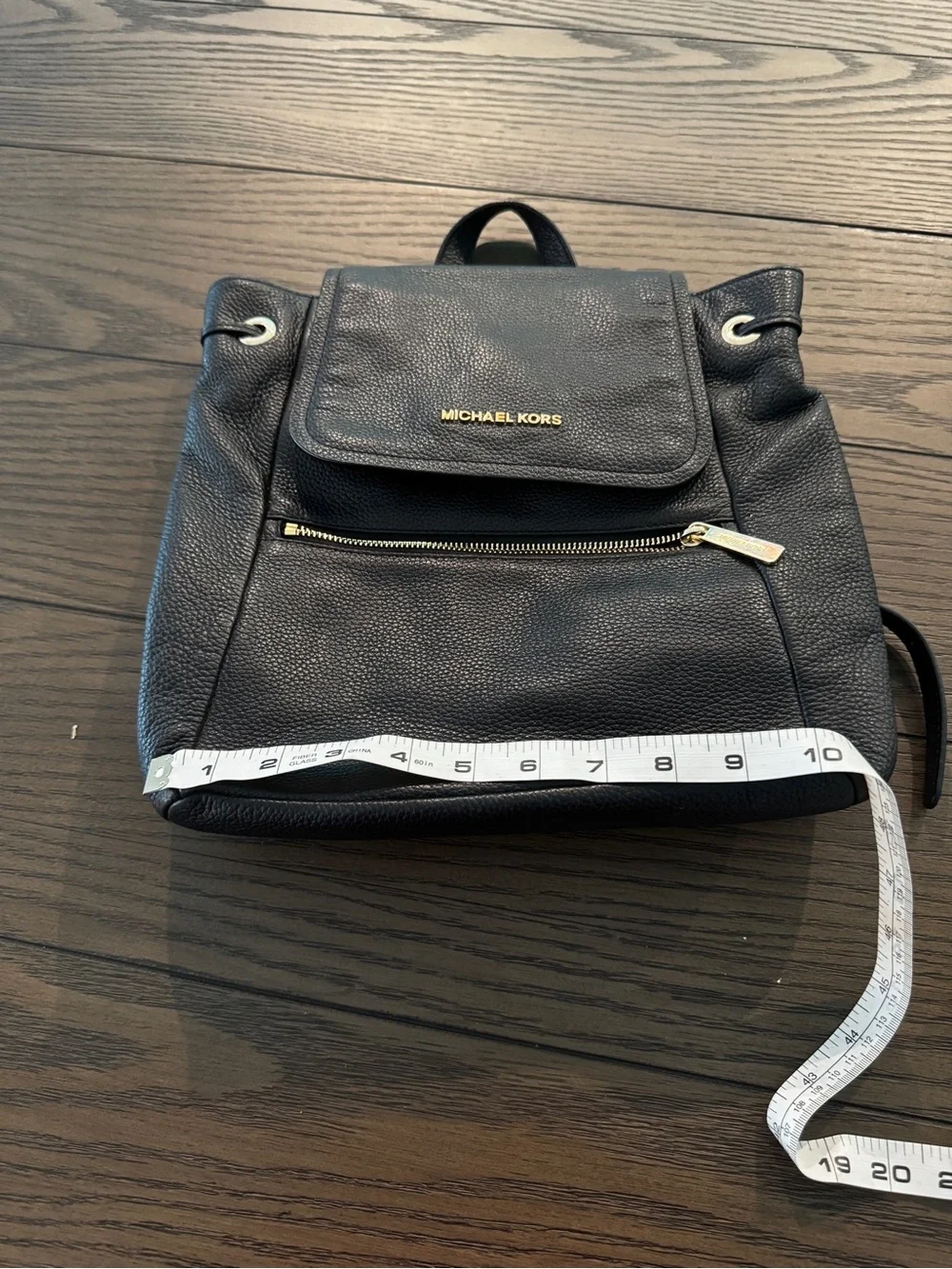 Michael Kors Black Leather Backpack